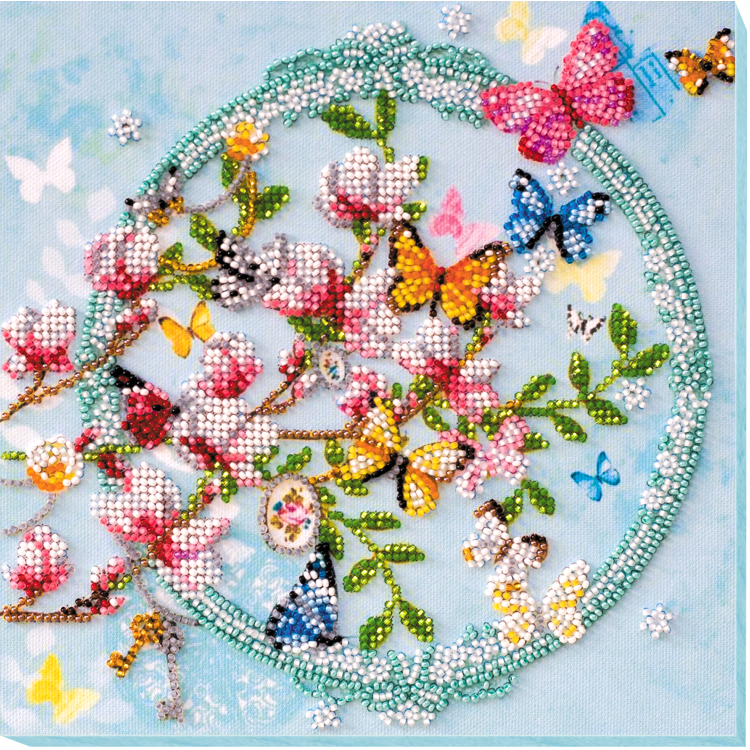 Mid-sized bead embroidery kit "Keys to the spring" AAMB-020