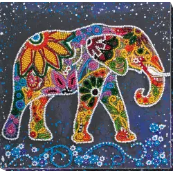 Mid-sized bead embroidery kit "Indian elephant" AAMB-046