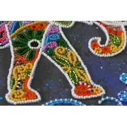 Mid-sized bead embroidery kit "Indian elephant" AAMB-046