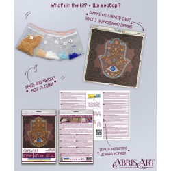 Bead Embroidery Kit "Golden Hamsa" AAMB-096