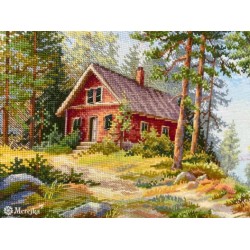 Red Cabin in the Woods 30x39,5 SK254