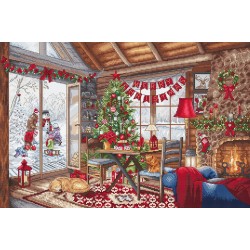 Christmas Cabin 43x29cm SLETIL8105