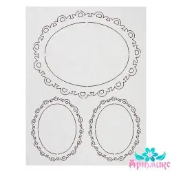 Chipboard "Figured frames No. 3" 140x185x1 mm AM817008CH