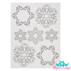 Chipboard "Snowflakes" 140x185x1 mm AM817020CH