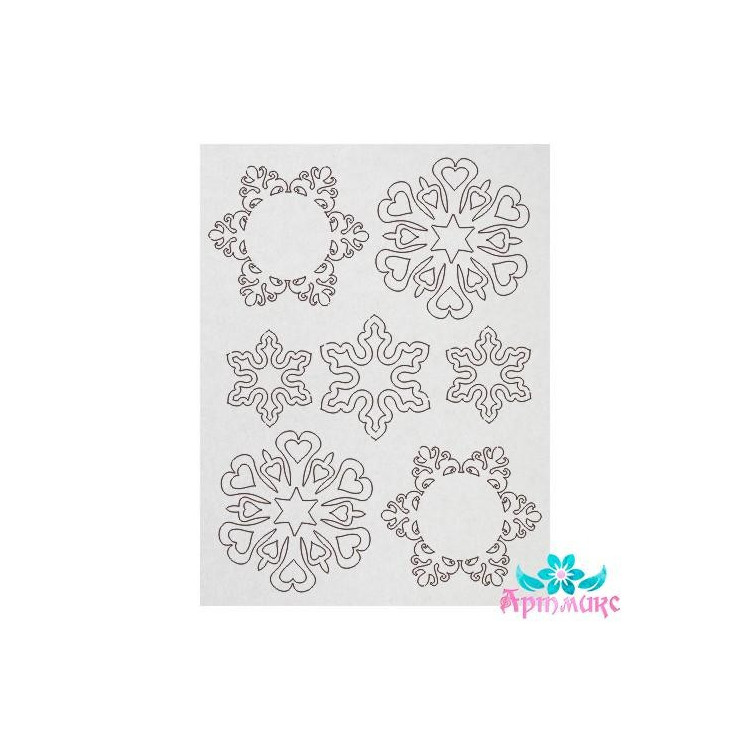 Chipboard "Snowflakes" 140x185x1 mm AM817020CH