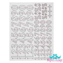 Chipboard "Numbers" size: 140х185х1 мм AM817024CH