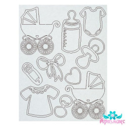 Chipboard "Children's set" size: 140х185х1 мм AM817038CH