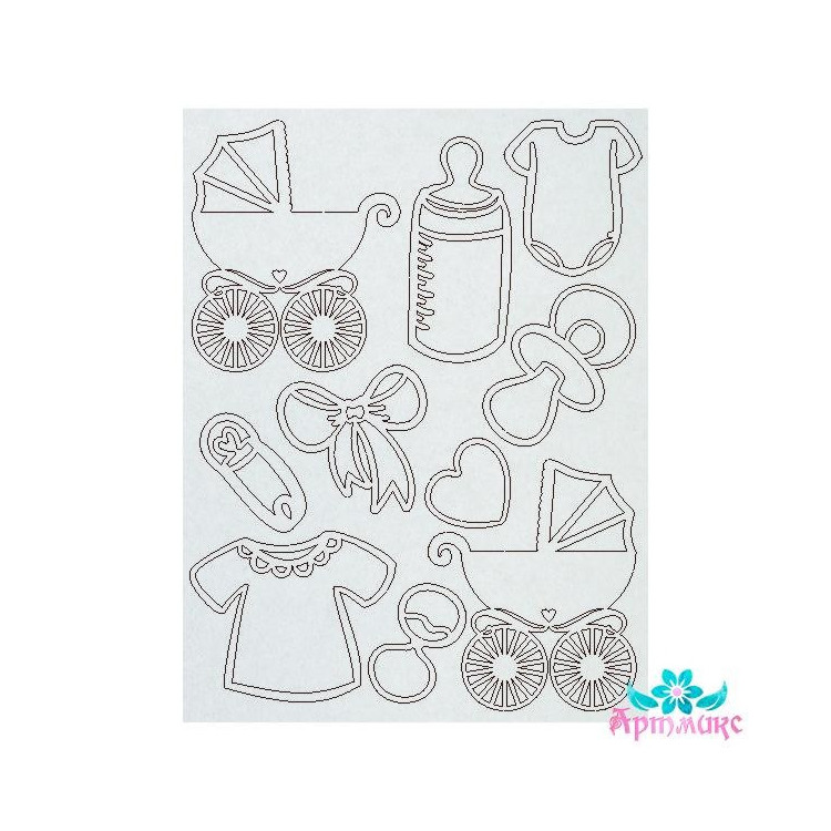 Chipboard "Children's set" size: 140х185х1 мм AM817038CH