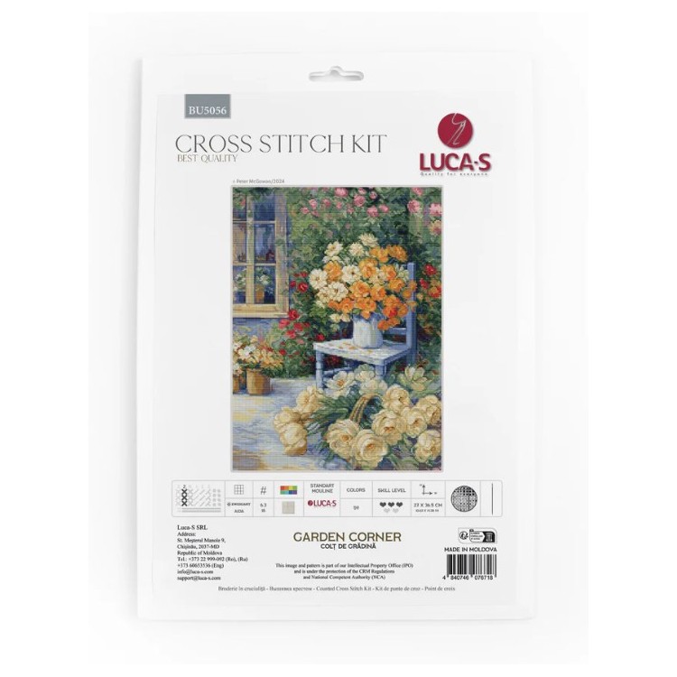 Cross Stitch Kit Garden Corner 27x36,5cm SBU5056