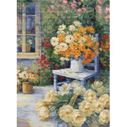 Cross Stitch Kit Garden Corner 27x36,5cm SBU5056