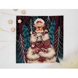 Cross stitch kit "Winter fishing" PVK-7304