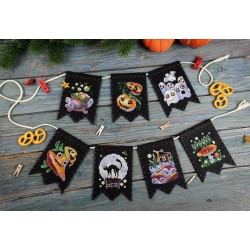 Cross stitch kit "Garland “Witchcraft stories” (7 flags)" ST-1078