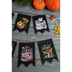 Cross stitch kit "Garland “Witchcraft stories” (7 flags)" ST-1078