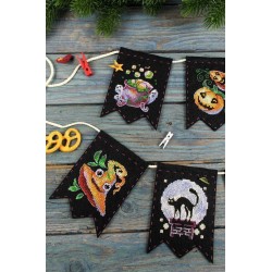 Cross stitch kit "Garland “Witchcraft stories” (7 flags)" ST-1078