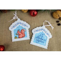 Cross stitch kit "Christmas tree houses, set of 2 pcs" ST-1079