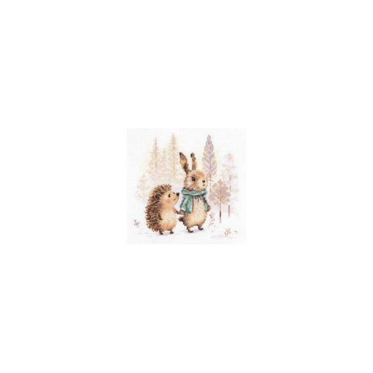 Cross stitch kit "Tales of the forest. Hare and hedgehog" S0-244