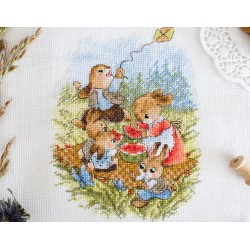 Cross stitch kit "Watermelon picnic" SM-764