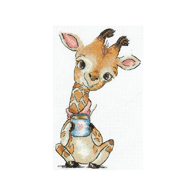 Cross stitch kit "Coffee lovers. Giraffe" SANK-65