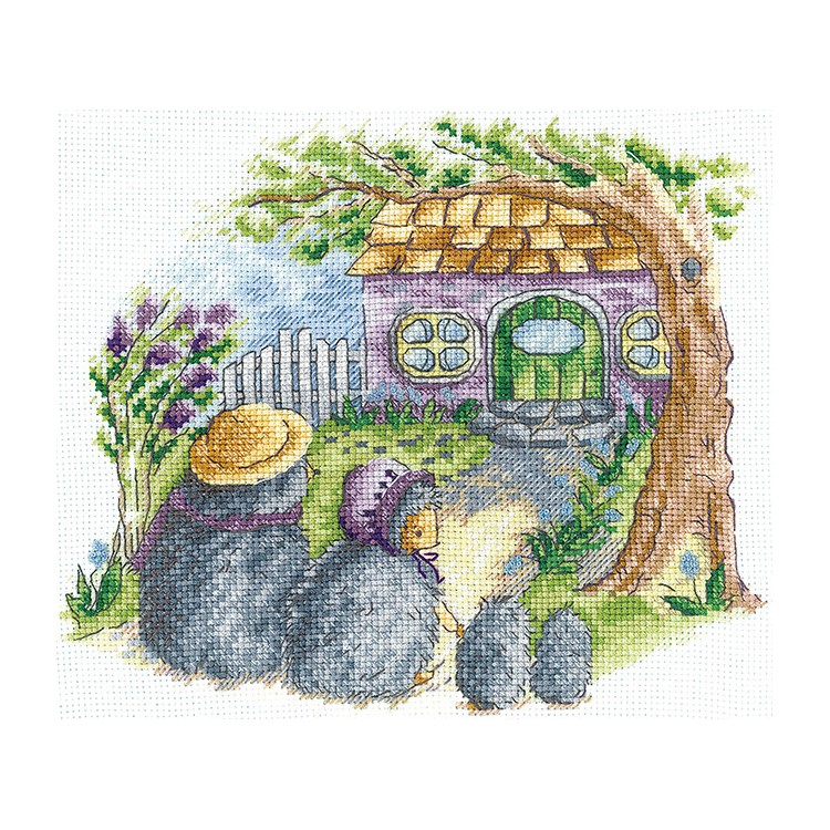 Cross stitch kit "Housewarming. Hedgehogs" SANN-33