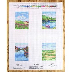 Aida 14 canvas with printed pattern "Landscapes" SSK-127