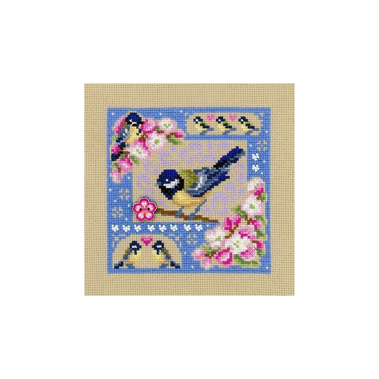 Cross stitch kit "Mini-sampler. Spring composition" SNV-947