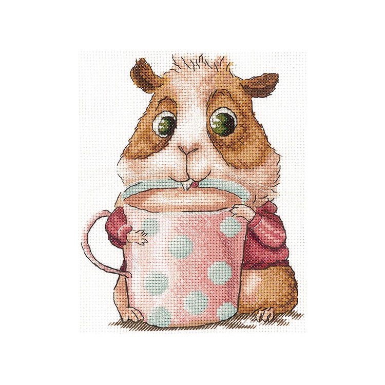 Cross stitch kit "Coffee Lovers. Guinea Pig" SANK-66