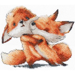 Cross stitch kit "Red foxes" SANR-54