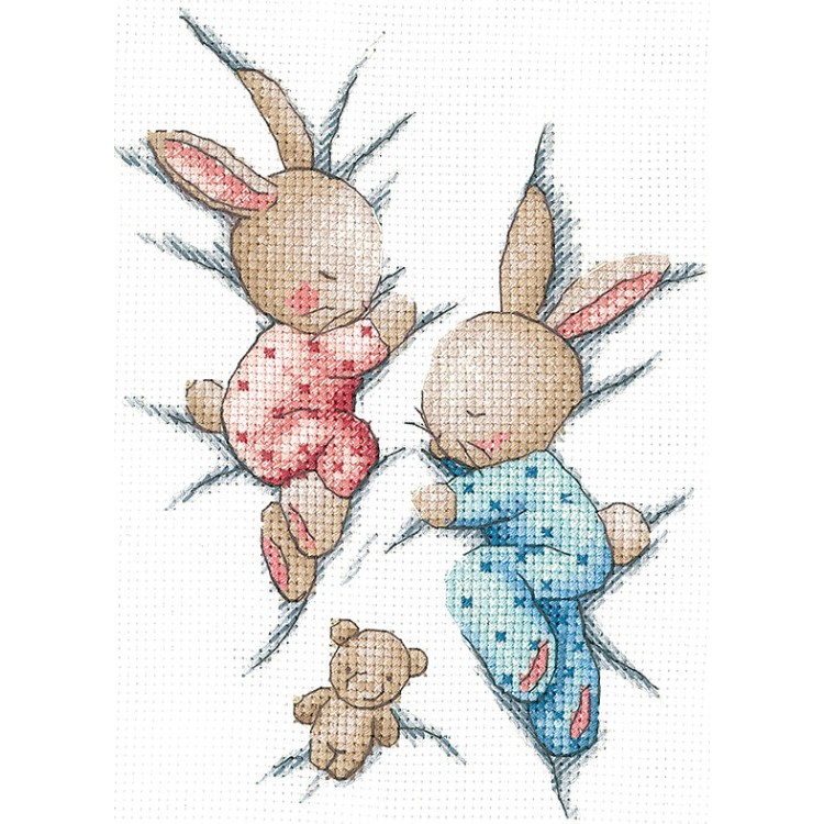 Cross stitch kit "Sleeping bunnies" SANS-70