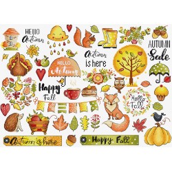 Autumn Sampler 38x27cm SLETIL8221