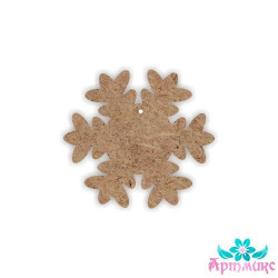 Plywood blank  "Snowflake 1" size: 10х0.4 cm AH6150035F