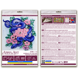 Mid-sized bead embroidery kit - Embrace of nature AAMB-110