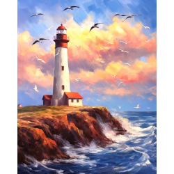 Diamond Painting with subframe Lighthouse 30x40 cm VA817