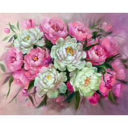 Diamond Painting with subframe Peonies 30x40 cm VA812