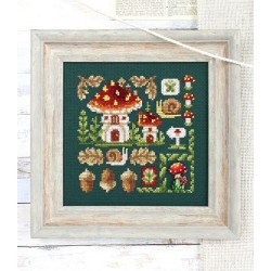 Cross stitch kit "Mini Sampler. Fly Agaric House" SNV-944