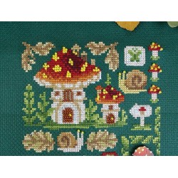 Cross stitch kit "Mini Sampler. Fly Agaric House" SNV-944