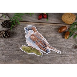 Cross stitch kit "Sweet little sparrow" SR-947