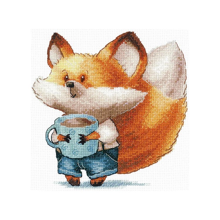 Cross stitch kit "Coffee Lovers. Fox" SANK-67