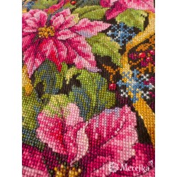 Pink Poinsettia Christmas Stocking 35x22 SK262