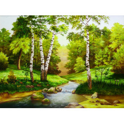 Diamond Painting Kit River among the Trees AZ-1343