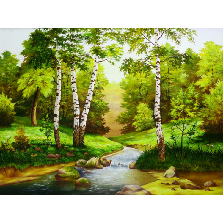 Diamond Painting Kit River among the Trees AZ-1343