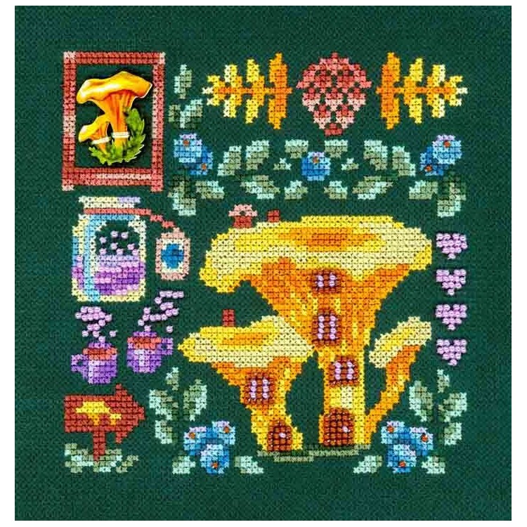 Cross stitch kit "Mini Sampler. Chanterelle House" SNV-945