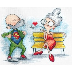 Cross stitch kit "Grandma on a date" SANB-25