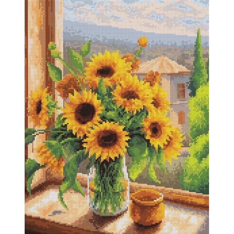 Diamond painting with subframe "Sunny bouquet" 40x50 cm DP417