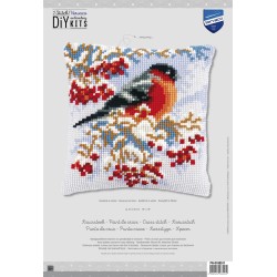 Cross stitch cushion kit Goldfinch in winter PN/0188511