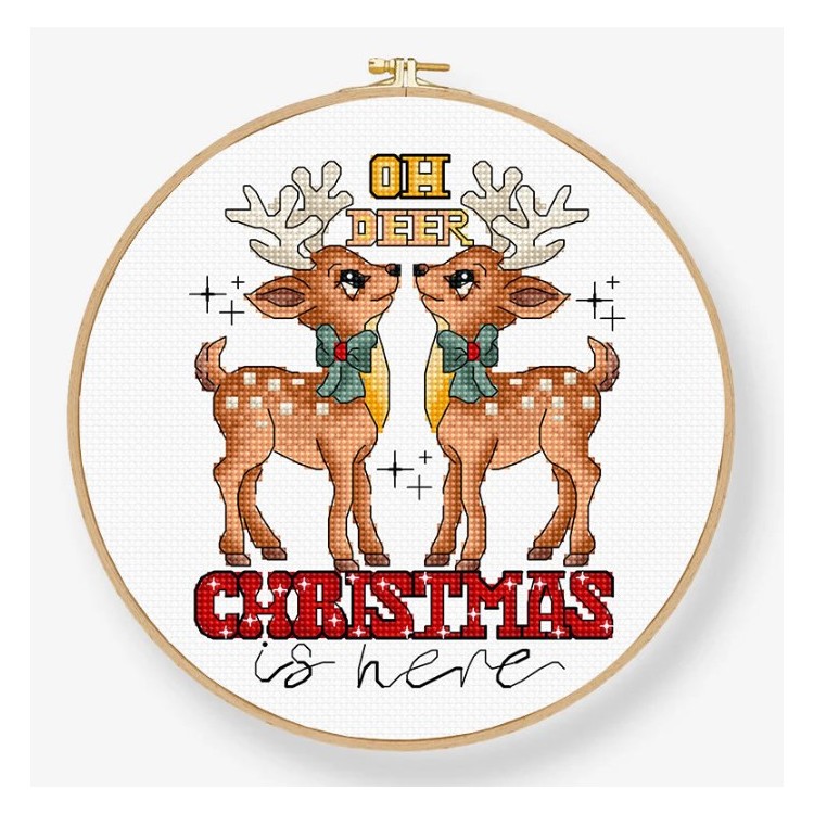 Oh Deer Christmas Is Here - Hoop included 12x14cm SLETIL9912