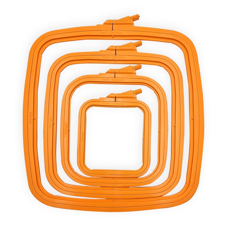 14.5x16.5 cm Plastic Square Hoop (orange) 170-12OR