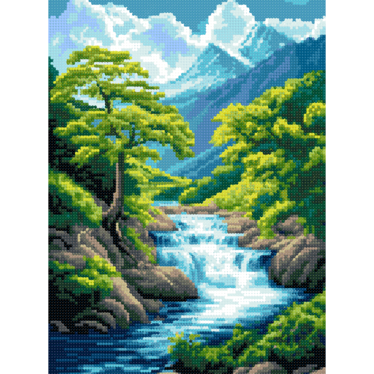 Diamond Painting with subframe Waterfall 30x40 cm VA839