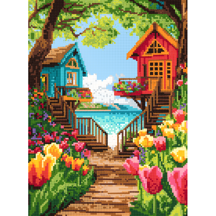 Diamond Painting with subframe Neighborhood 30x40 cm VA845