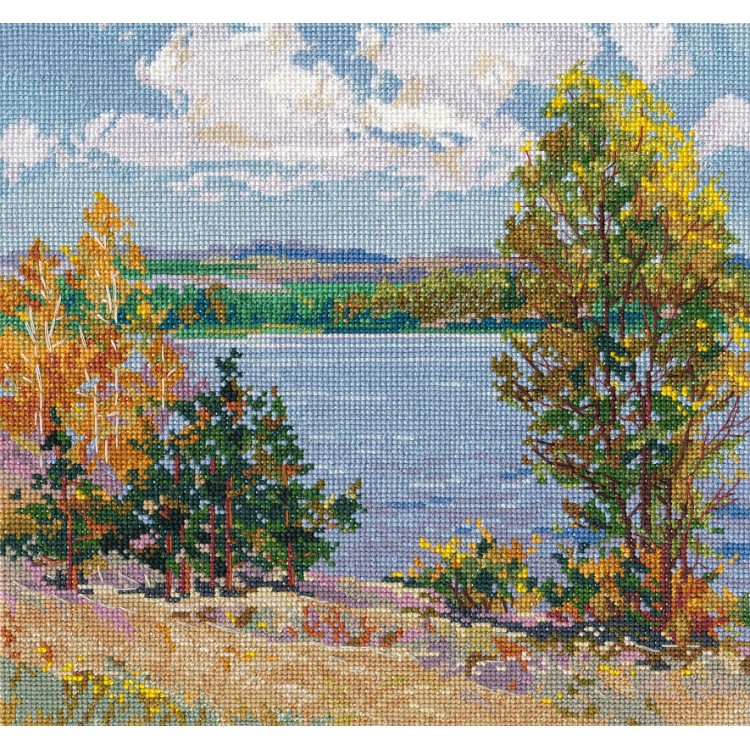 Cross stitch kit "Autumn by the river" S1651