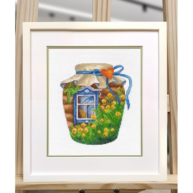Cross stitch kit "Summer in a jar" S1657